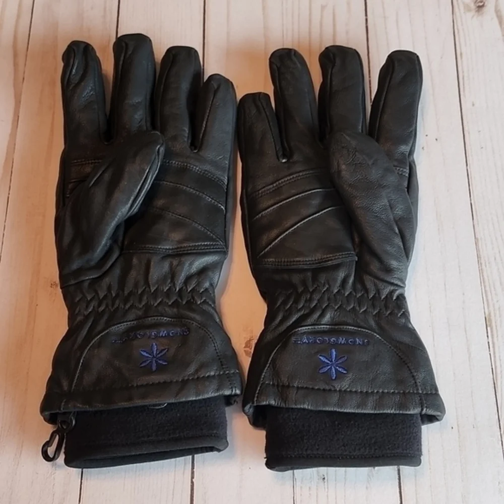 Primaloft leather gloves lg snowglory‎